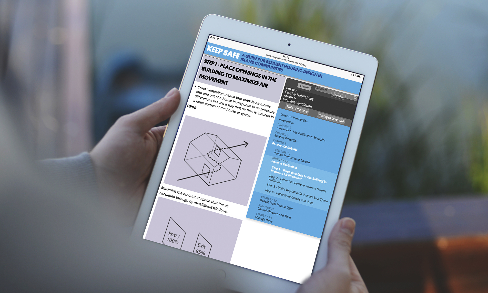 Keep Safe English edition on a tablet