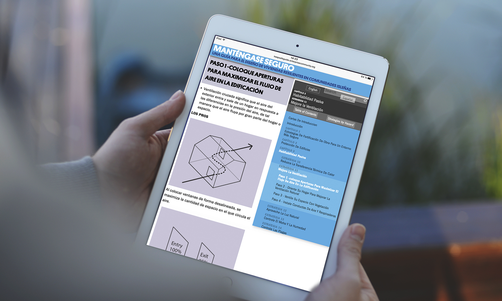 Keep Safe Spanish edition on a tablet