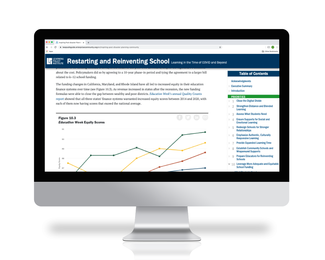 Restarting and Reinventing School website on desktop