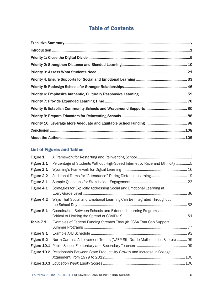 Restarting and Reinventing School — report page